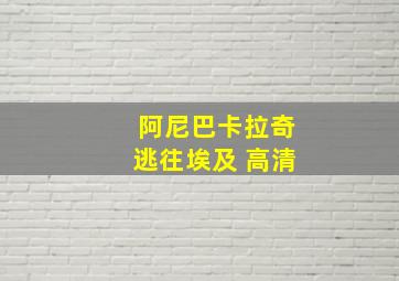 阿尼巴卡拉奇逃往埃及 高清